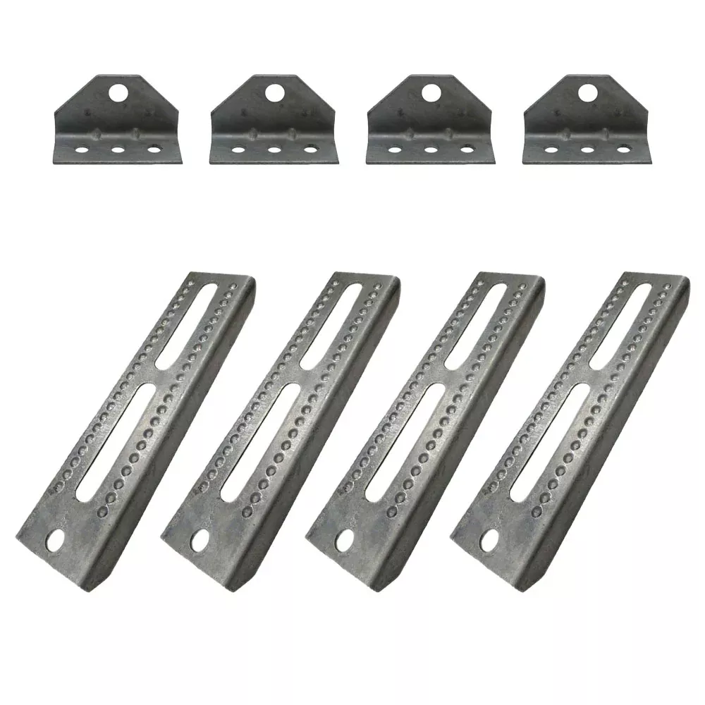 (4) 10" Boat Trailer Swivel Top Bunk Board Brackets Bolster