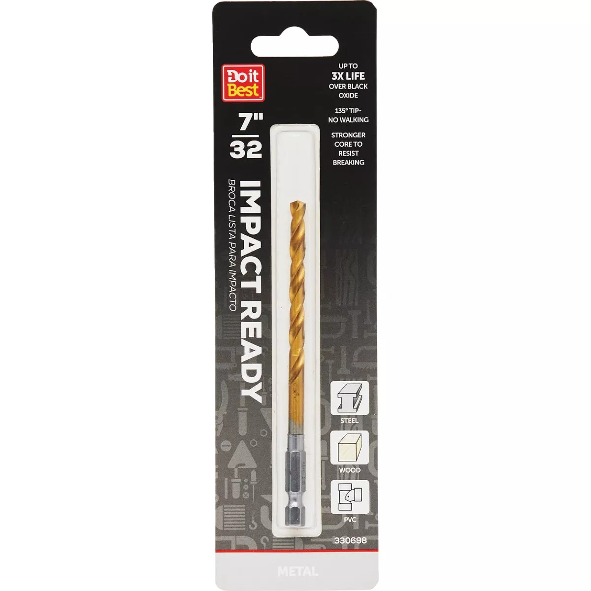 Do it Best 7/32 In. Impact Ready Titanium Hex Shank Drill Bit