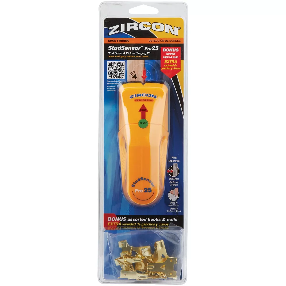 Zircon StudSensor Pro25 Stud Finder with Picture Hanging Kit